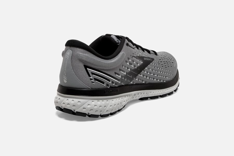 Brooks Ghost 13 Road Running Shoes Mens Grey/Black 479021-MPW